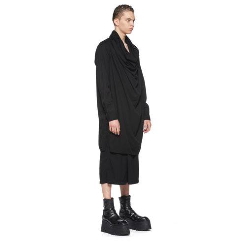JULIUS 917SHM2 Black / Cowl Neck Shirt